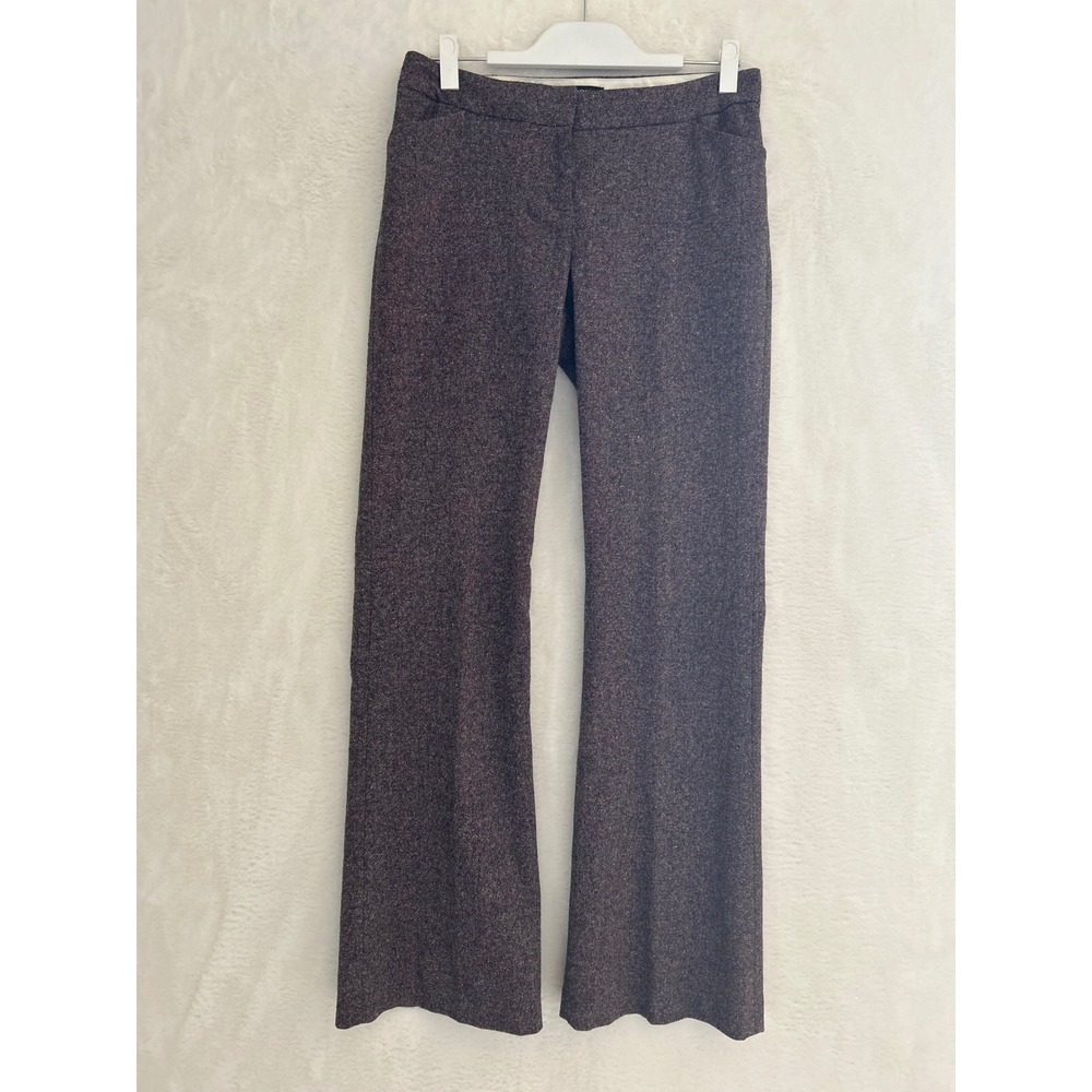 Victoria's Secret Body by Victoria The Christie Fit Tweed Wool Pants Purple 6L